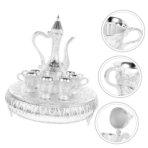 Service à thé style vintage d'exception avec sa théière turque ciselée - 3