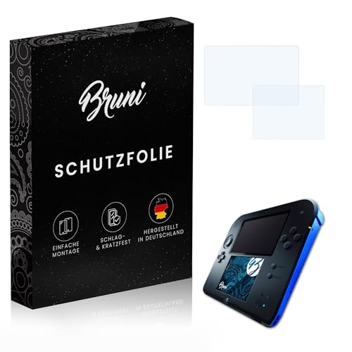 Image of Bruni Screen Protector compatible with Nintendo 2DS Protector Film, crystal clear Protective Film (Set of 2)