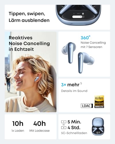 Soundcore by Anker Liberty 4 Pro, Kabellose Noise Cancelling Kopfhörer – Ansicht 6