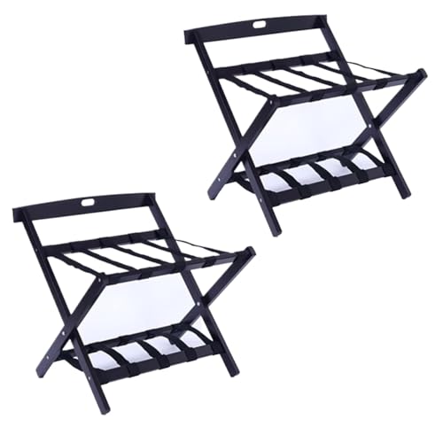 Support de valise en bois de qualité supérieure avec sangles