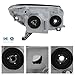AKKON - For Toyota 4Runner Sport SUV Replacement Black Headlights Driver/Passenger Head Lamps Pair New