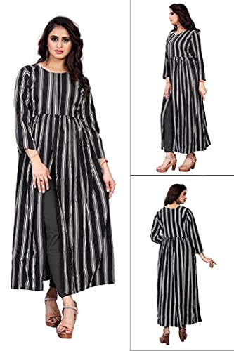Image of H.E HAMZA ENTERPRISER Printed Crepe Material Brown Western Dress For Women