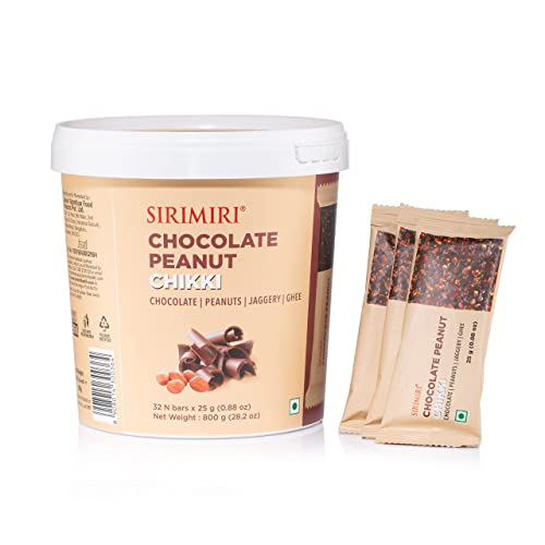 Image of SIRIMIRI Chocolate Peanut Chikki - Made With Pure Jaggery 800G (32N x 25G)