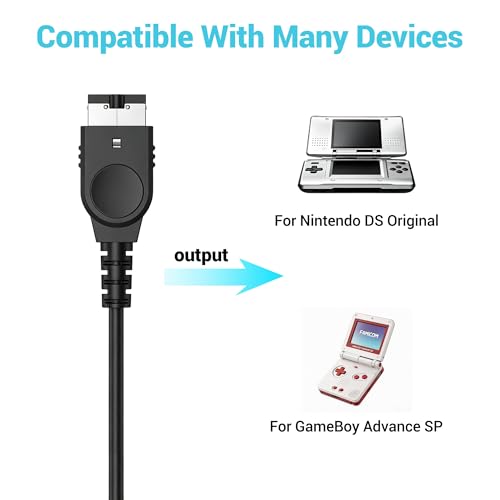 Image of Charger for Gameboy Advance sp, GBA SP Charger Cable Cord for Nintendo DS Original Console(NDS) /Game Boy Advance SP