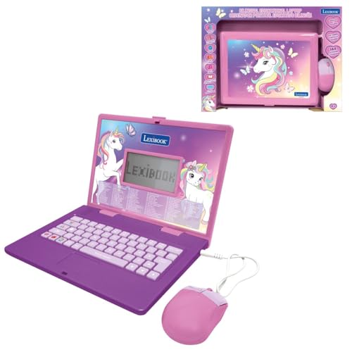 Ordinateur portable éducatif rose pour apprendre la logique à la maison
