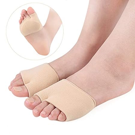 SKUDGEAR Metatarsal Gel Cushions Foot Pain, Blister, Callus Prevention Forefoot Sleeves (1 Pair)