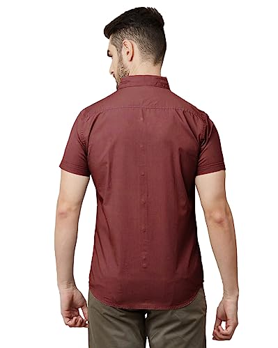 Image of BRUCEWANE Men's 100% Cotton Half Sleeve Shirt
