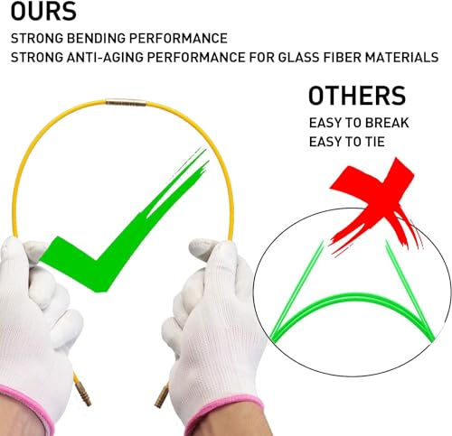 Kabelstangen Fish Tape, Hohe Zugfestigkeit | Problemlose Kabelführung | Optimales Steifigkeits-Flexibilitäts-Verhältnis | Reibungslose Kabelführung | 10 Stangen x 33 cm. (3.3m)