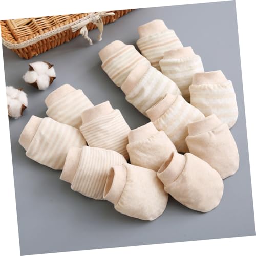 5Pairs Mittens Colored Cotton Scratch Gloves for Newborns Breathable Ribbed Design for Months Random Colors Protection Gloves for Boys3
