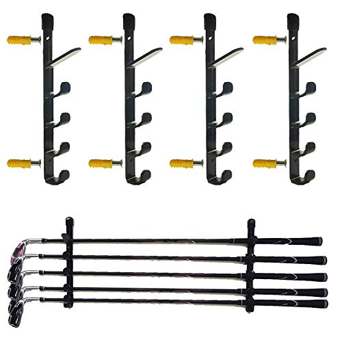 Golf Club Display Shelf Golf Driver Racks, Horizontal Golf Club Wall Mount Bracket Storage, Golf Putter Stand, Golf Club Organizers Shelf, Golf Club Display Cases Bracket - Holds up to 10 Golf Clubs