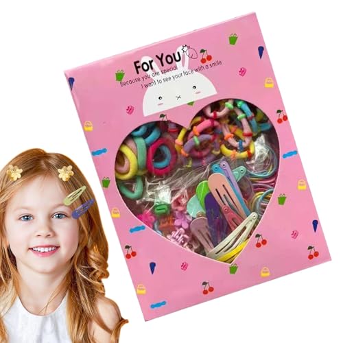 Juego de gomas para el pelo para niñas, juego de gomas para el pelo para niñas lindas - Coleteros para el pelo - Juego de gomas para el pelo pequeñas y coloridas, lindas coletas de caballo 780X para