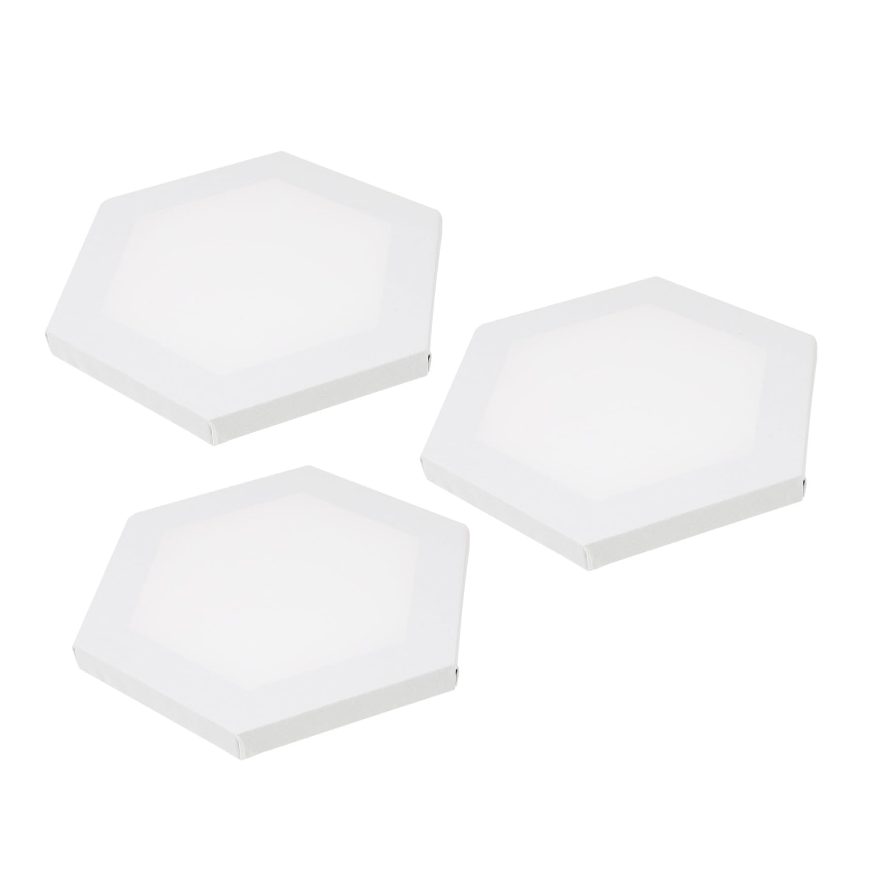 Angoily 3 Cadres Hexagonaux Toile à Peindre 40 Cm, Panneau Tableau Vierge pour Artistes, Peinture Soi-même, Cadre Toile Tendue, Loisirs Créatifs, Décoration Murale, Usage Artistique