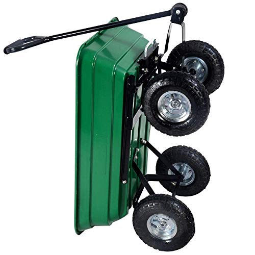 650Lb Garden Dump Cart Dumper Wagon Carrier Wheel Barrow Air Tires Heavy Duty #TOP4
