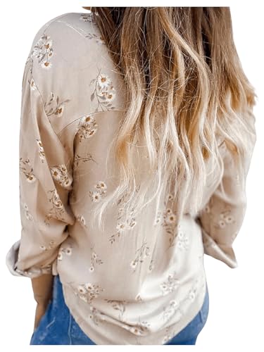 SweatyRocks Women's Button Down Shirt Long Sleeve Floral Casual Dressy Blouse Work Shirt2