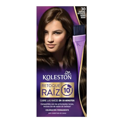 Koleston Tinte Retoque de Raíz Permanente 30 Castaño Oscuro, 70 ml - Paquete de 1