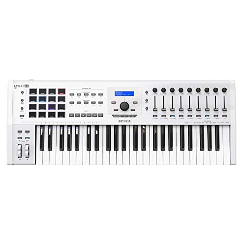 Image of (Refurbished) Arturia KeyLab 49 MkII Professional Midi Keyboard Controller with Velocity & Aftertouch Keys, Advanced DAW Controls + V Collection 8 Software Bundle