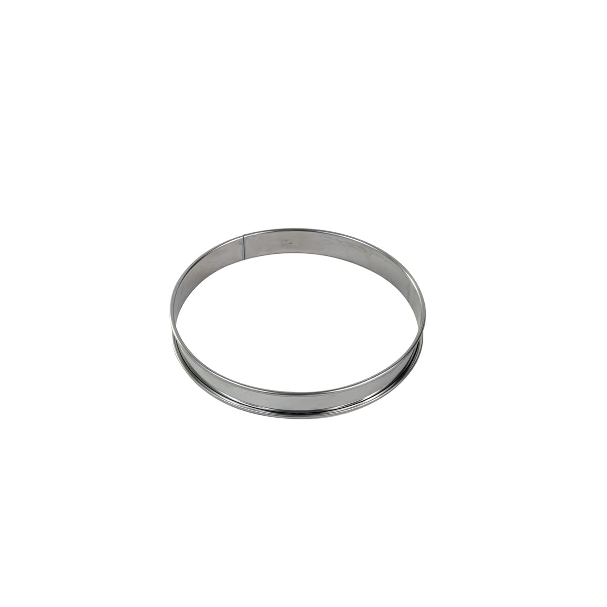 Gobel 834950 Tart Ring High Stainless Steel Rolled Edges 20 cm, Silver.