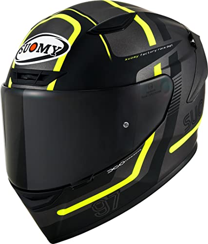 Suomy Track-1 Ninety Seven 2023 Casco (Black/Yellow,XXL (63))