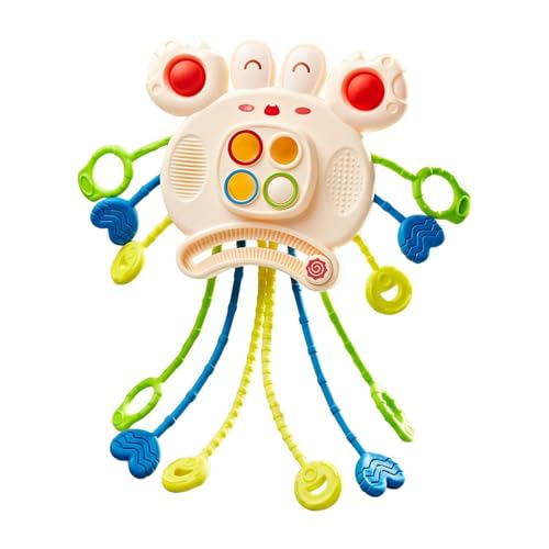 Vgvgaj Jouet avec Cordon - Jouets de Voyage Amusants pour Jeu sensoriel - Jouets légers avec Design en Crabe pour promouvoir l'exploration sensorielle et la flexibilité