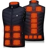 Bextcery Beheizbare Weste mit Powerbank 10000mAh, 9 Heizzonen Heizweste für Herren Damen, Heizjacke mit Powerbank, Beheizbare Jacke auf der Outdoor-Aktivitäten (L)