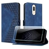 JayModCase Coque pour Huawei Mate 10 Lite/Honor 9i/Maimang 6, Cuir Pochette de Portefeuille avec Film de Protection d'�cran [Support] [Magn�tique] Emplacements Cartes pour Honor 9i - Bleu