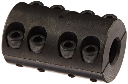 Climax Part 2ISCC-037-037 Mild Steel, Black Oxide Plating Clamping Coupling, 3/8 inch X 3/8 inch bore, 7/8 inch OD, 1 3/8 inch Length, 6-32 x 3/8 Clamp Screw