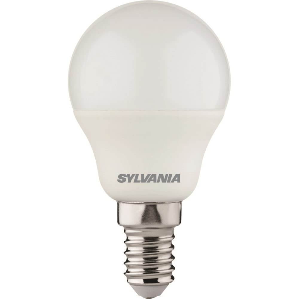 Sylvania 6.5W Led Frosted Golf Ball Bulb, E14, 2700K, 806Lm, Non-Dimmable