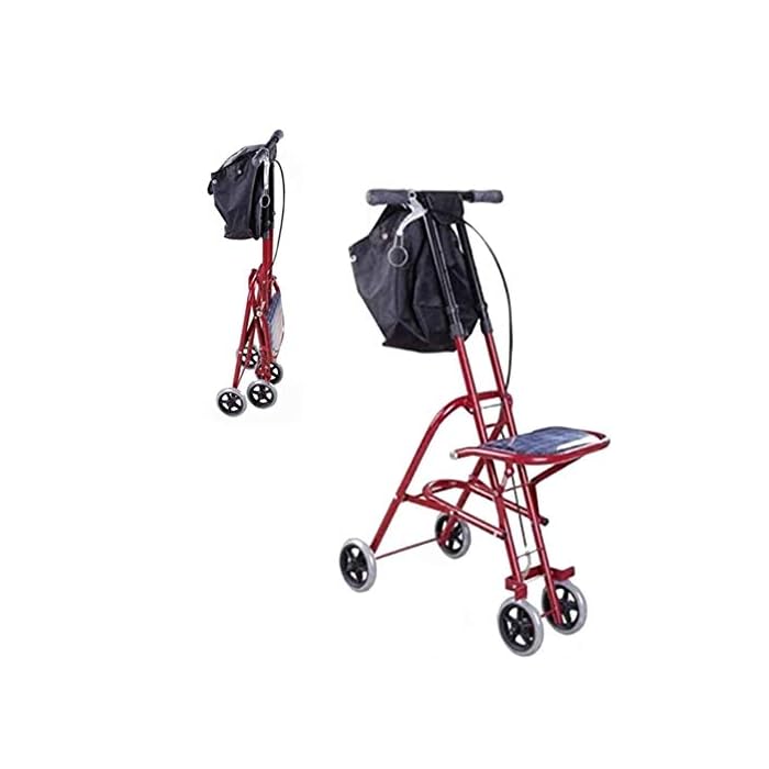 Buy GKPLY Stand Up Folding Rollator Walker, Back Erect Rolling Mobility