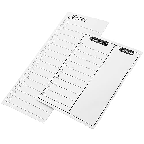 SHINEOFI 2piezas Pizarra Magnética Para Nevera Blancas Borrado Seco Para Mensajes y Recordatorios Para Escribir y De Tareas