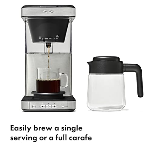 Image of OXO Brew 8-Cup Coffee Maker with Podless Single-Serve Function and Glass Carafe