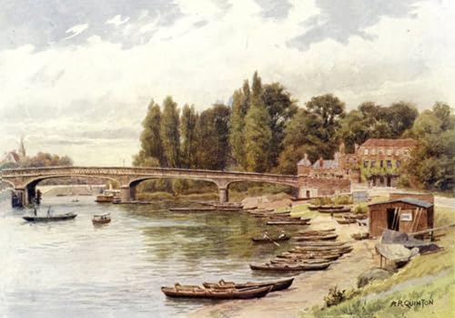 Affiche Toile Pont de Hampton par Alfred Robert Quinton Art Portrait 60x90cm