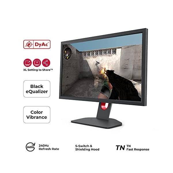 BenQ ZOWIE XL2546K Monitor Gaming (24,5 pulgadas, FHD 1080p, 240 Hz, 0.5ms, DyAc+, XL Setting to Share, S switch, Shielding Hood) - Image 3