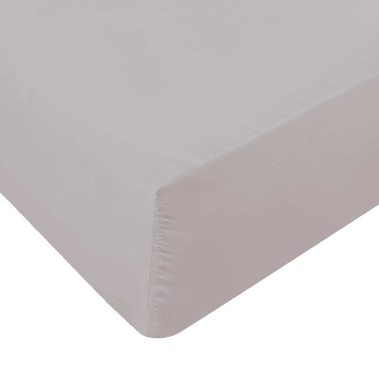Comfy Nights Double Fitted Sheet MicroFibre Plain Dyed Easy Care Soft Brushed Micorfiber Fitted Sheet (Grey, Double)