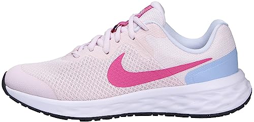 Nike Tênis unissex Kinder Revolution 6, Rosa pérola cósmica fúcsia cobalto felicidade, 5 UK