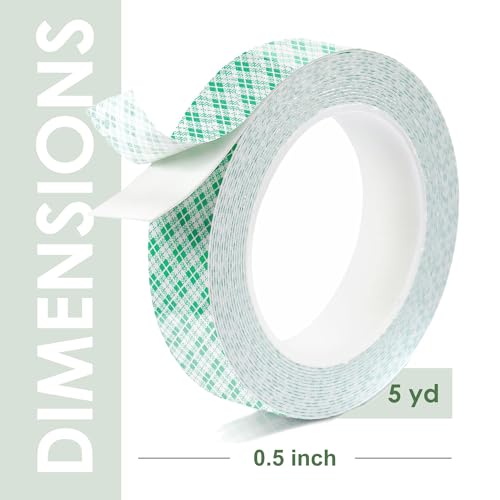 Image of Double Sided Foam Tape, 4016, 0.5 inch x 5 Yards, White, Heavy Duty, Double Coated Polyurethane Foam Tape, Perfect for Indoor Mounting, Bonding, Attaching, Crafting, Card Making Projects