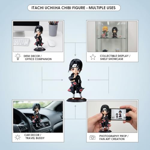 Image of Itachi Uchiha Action Figure 15 CM Anime Collectible Toy | Naruto Action Figure PVC Model for Kids & Adults | Anime Action Figure Toys for Display & Play - Itachi Uchiha - 15 CM