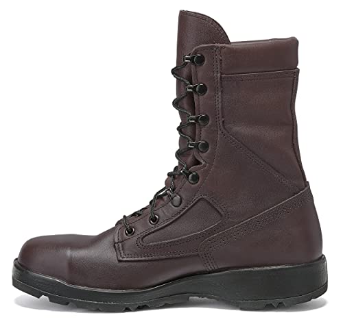 Belleville 339 ST 8 Inch U.S Navy Aviator EH Rated Steel Toe Boots for Men - Shock Absorbent Midsole & Slip-Resistant Outsole Military Boots - Berry Compliant - Brown Leather3