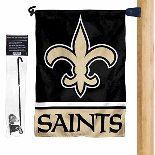 Saints drapeau et support métallique WinCraft en acier haute résistance
