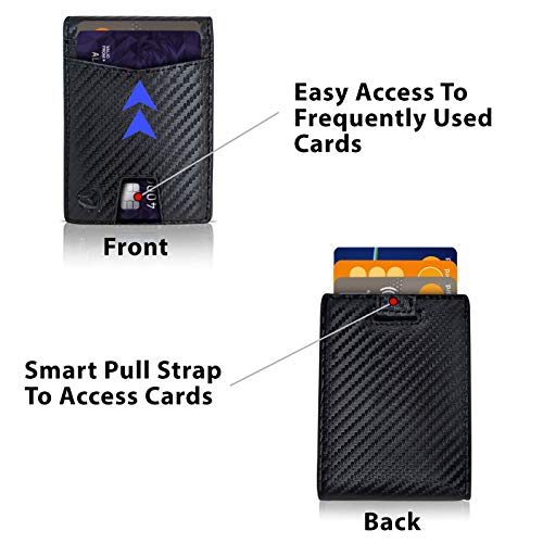 Bryker Hyde Slim Vertical Bifold RFID Blocking Full Grain leather Wallet for Men, Front Pocket, Bill/Receipt pocket and Pull Tab Card Slot (Carbon Fiber Black w/Pull Out Card Pocket)4