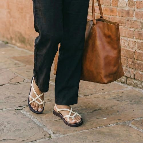 Image of Plaka Lagoon Arch Support Sandals for Women - Comfort Collection, Strappy Braided & Water-Resistant Design - Ideal for Walking, Beach & Summer Use - High-Quality Patented Sole