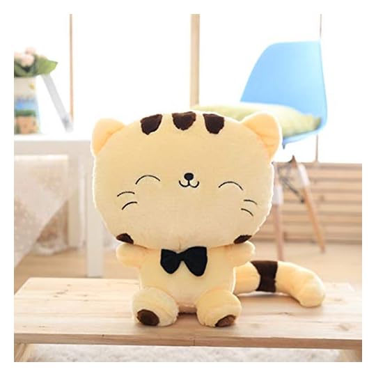 
                            STONCEL 18" 46CM Tail Cute Plush Stuffed Toys Cushion Fortune Cat Doll (Yellow Color)
                        