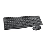 Logitech MK235 Combo Teclado y Ratón para Windows, 2,4 GHz con Receptor USB, Ratón Inalámbrico, 15 Teclas con Función, Batería de 3 Años, PC/Portátil, Disposición QWERTY Español - Negro