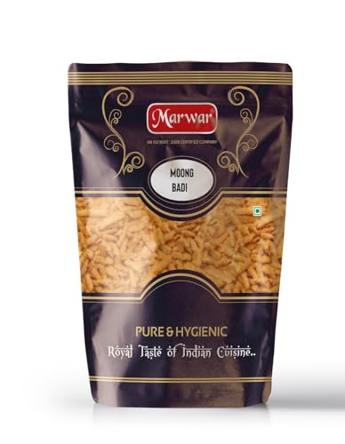 Image of Marwar Moong Dal Badi 800g | Traditional Rajasthani Mangodi Wadi / Mangori | Sun Dried Moong Dal Vadi | Homemade Style Marwadi Mangodi | Ready to Cook Protein Rich Lentil Dumplings | Authentic Indian Curry Ingredient
