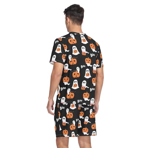 Laprad Men's Pajamas Set Two Piece Short Sleeve Sleepwear Comfortable Loungewear with Pockets2