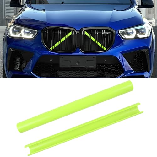 Image of V Brace Wrap Covers Compatible with BMW Grille Inserts StripesWrap | Green Grill Inserts Compatible with BMW G01 G02 G05 G06 G07 F15 F16 F25 F26 E70 For X3 X4 X5 X6 X7 Series Accessories