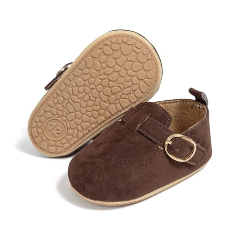 Image of Zoolar Baby Unisex Warm Snow Boots Newborn Leather Fur Lace Up Ankle Anti-Slip Rubber Texture Sole Toddler Prewalker Winter Crib Shoes