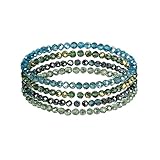 【Qualité supérieure】Le bracelet multicouche est composé de cristaux à facettes multiples et d'une corde élastique de haute qualité, qui reflètent différentes couleurs sous différents angles de lumière, vous donnant des couleurs visuelles différentes et une texture de bracelet riche, qui est à la mode et charmante à porter.