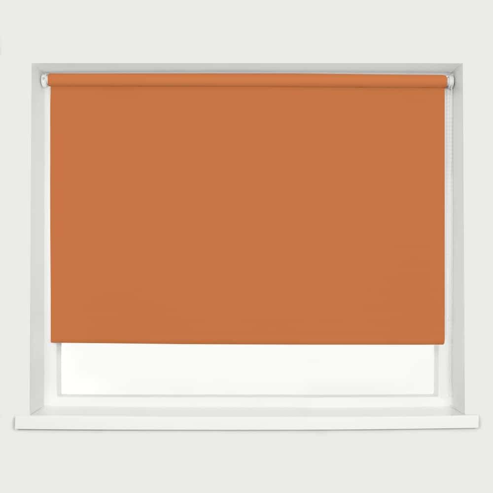 Blackout Roller Blind - Burnt Orange / 160cm / 60cm