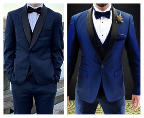 Formal Men Suit 3 Piece Slim Fit Men's Tuxedo Suits for Party Prom Blazer Jacket Suit Vest Pants Set2