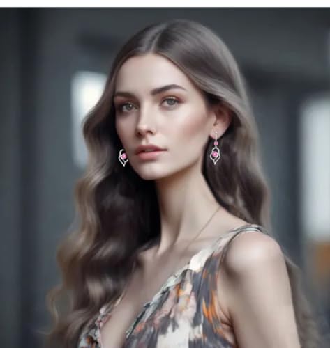 925 Sterling Silver Dangle Earrings for Women Nickel Free Hypoallergenic Earrings for Women Trendy Fashion Heart Dangle Drop Sparkly Crystal Earrings for Women2